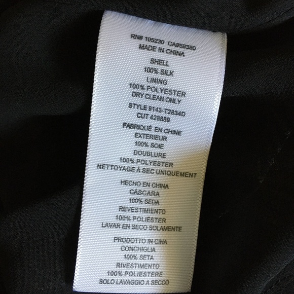 JOIE Black Print Silk Chiffon Smocked Blouse XS - Picture 5 of 5